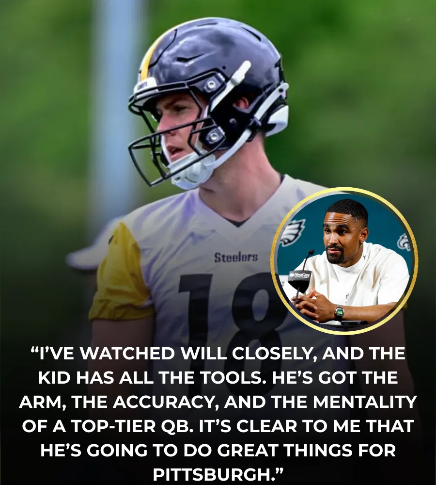 Jalen Hurts Praises Will Howard of the Pittsburgh Steelers: 'A Rising Star with Limitless Potential'