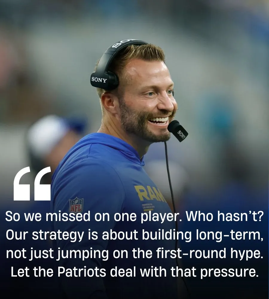 Sean McVay’s viral draft-day laugh now sounds more prophetic than ever