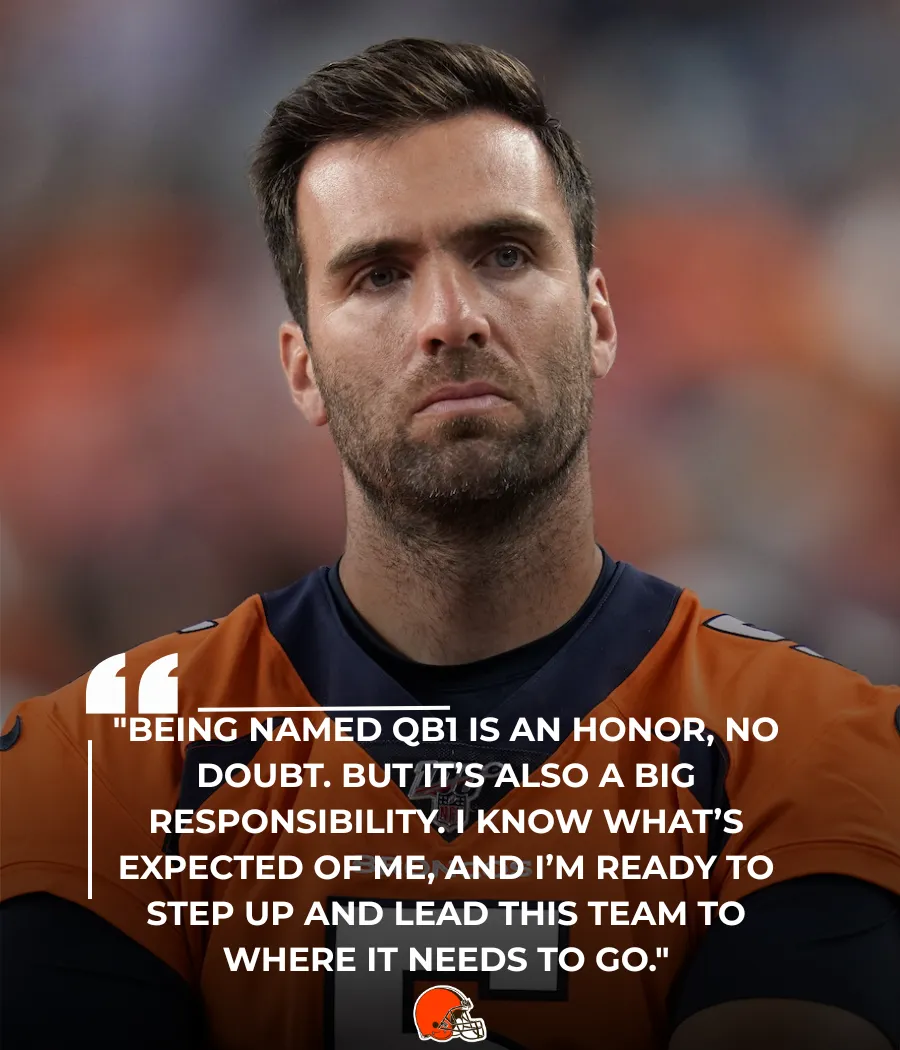 Joe Flacco shares his honest thoughts on being named Browns QB1