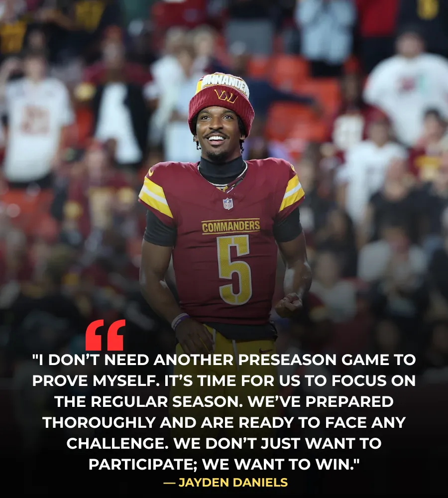 Why Jayden Daniels doesn't need to play in Ravens vs. Commanders