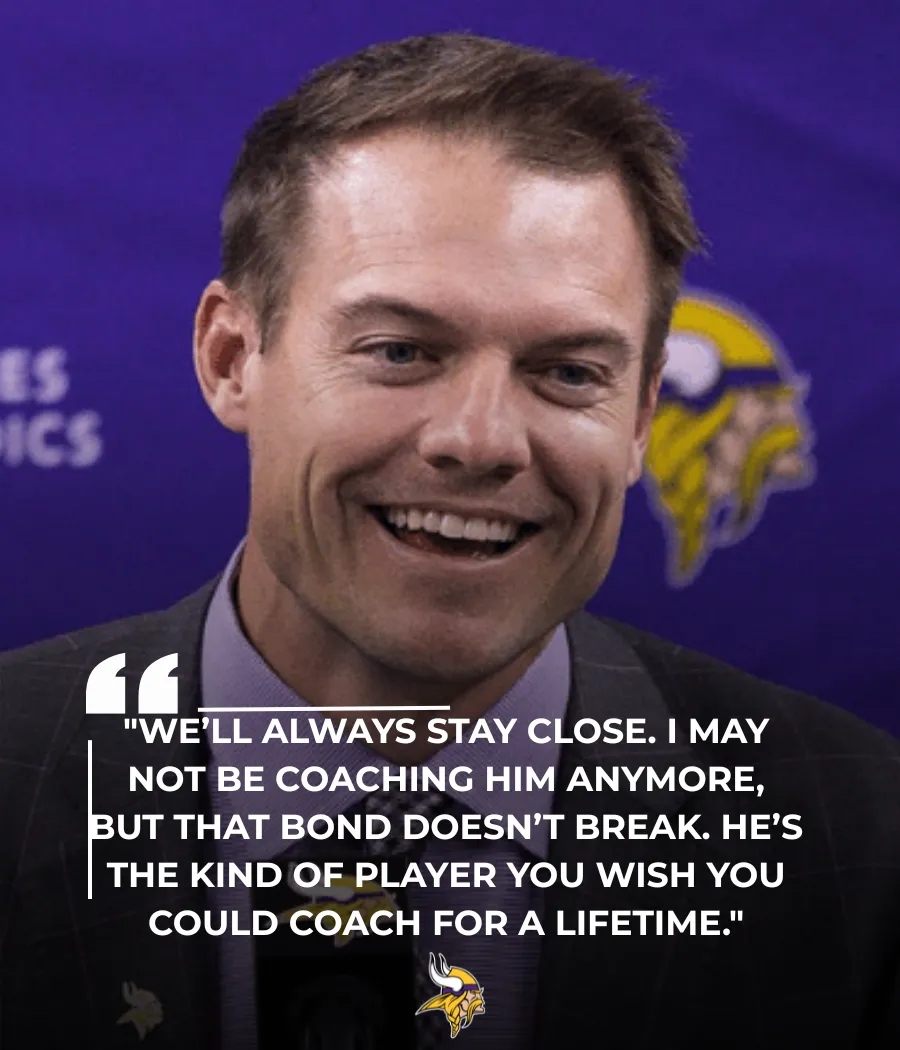 Kevin O'Connell can't hide his smile during Adam Thielen chat with Kay Adams