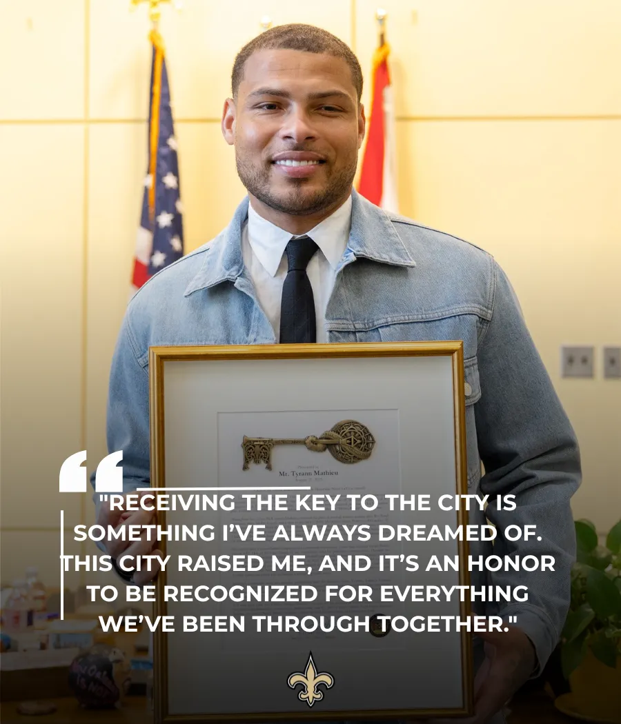 Louisiana’s Son: Tyrann Mathieu Honored with Key to the City of New Orleans