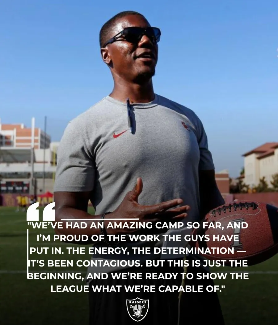 Raiders RB Coach Deland McCullough Speaks Out After Shocking Training Camp Turns Heads in NFL Community
