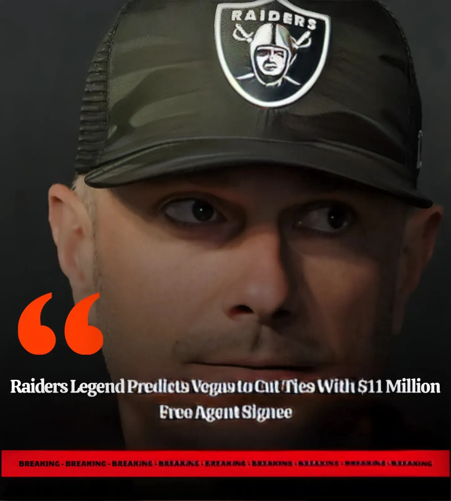 Raiders Legend Predicts Vegas to Cut Ties With $11 Million Free Agent Signee