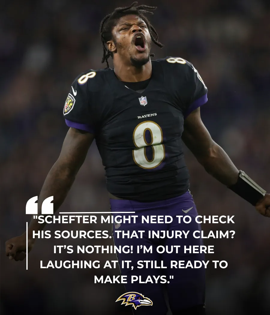 Ravens’ Lamar Jackson laughs at Adam Schefter’s ‘scarier’ injury claim