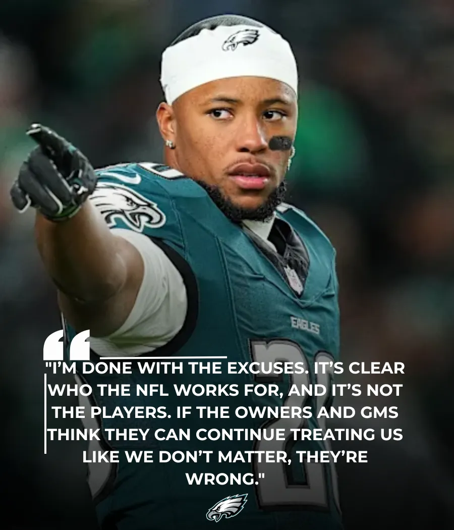 Eagles’ Saquon Barkley goes on the offensive toward GMs, NFL owners