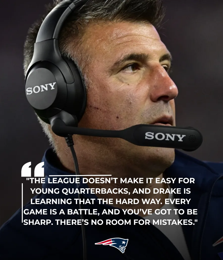 Viral Mike Vrabel stat highlights troubling reality for Patriots QB Drake Maye