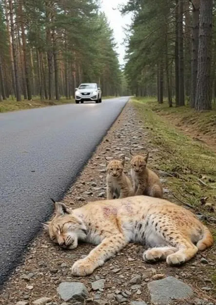 “Faith in Humanity Restored — Man Helps Lynx Family in Need”