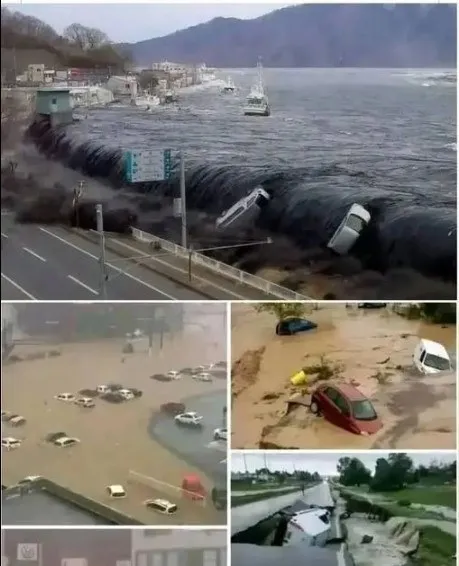 Q  9.1 magnitude earthquake also caused a tsunami in the city of... See more