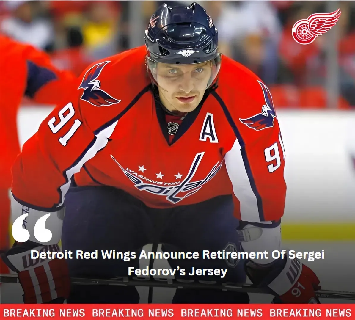Detroit Red Wings Announce Retirement Of Sergei Fedorov’s Jersey