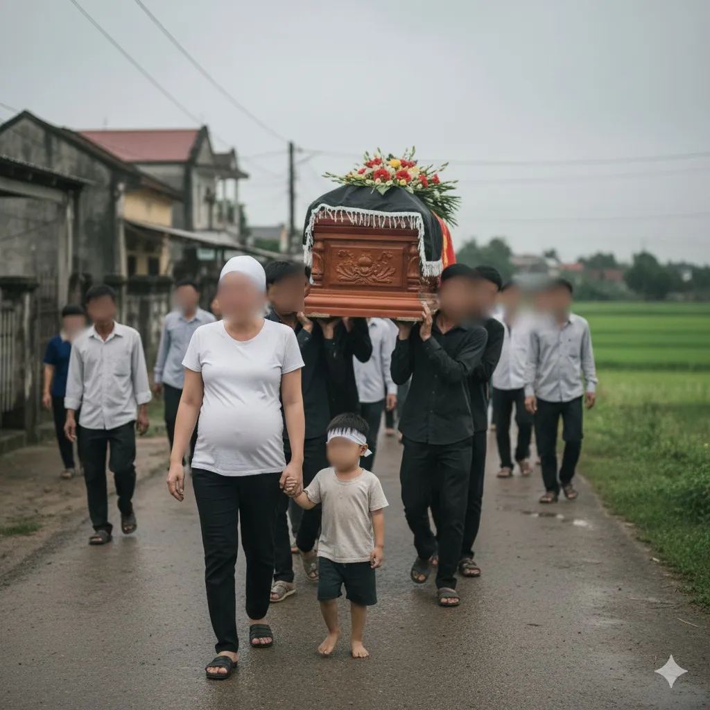 Trời ơi chồng ơi, anh hứa đi chuyến này xong về đưa 3 mẹ c:.0:.n đi mua đồ dự s:.i:.nh cơ mà? Người vợ kho'c trong đ:.au đ:.ớn khi hay tin chồng..