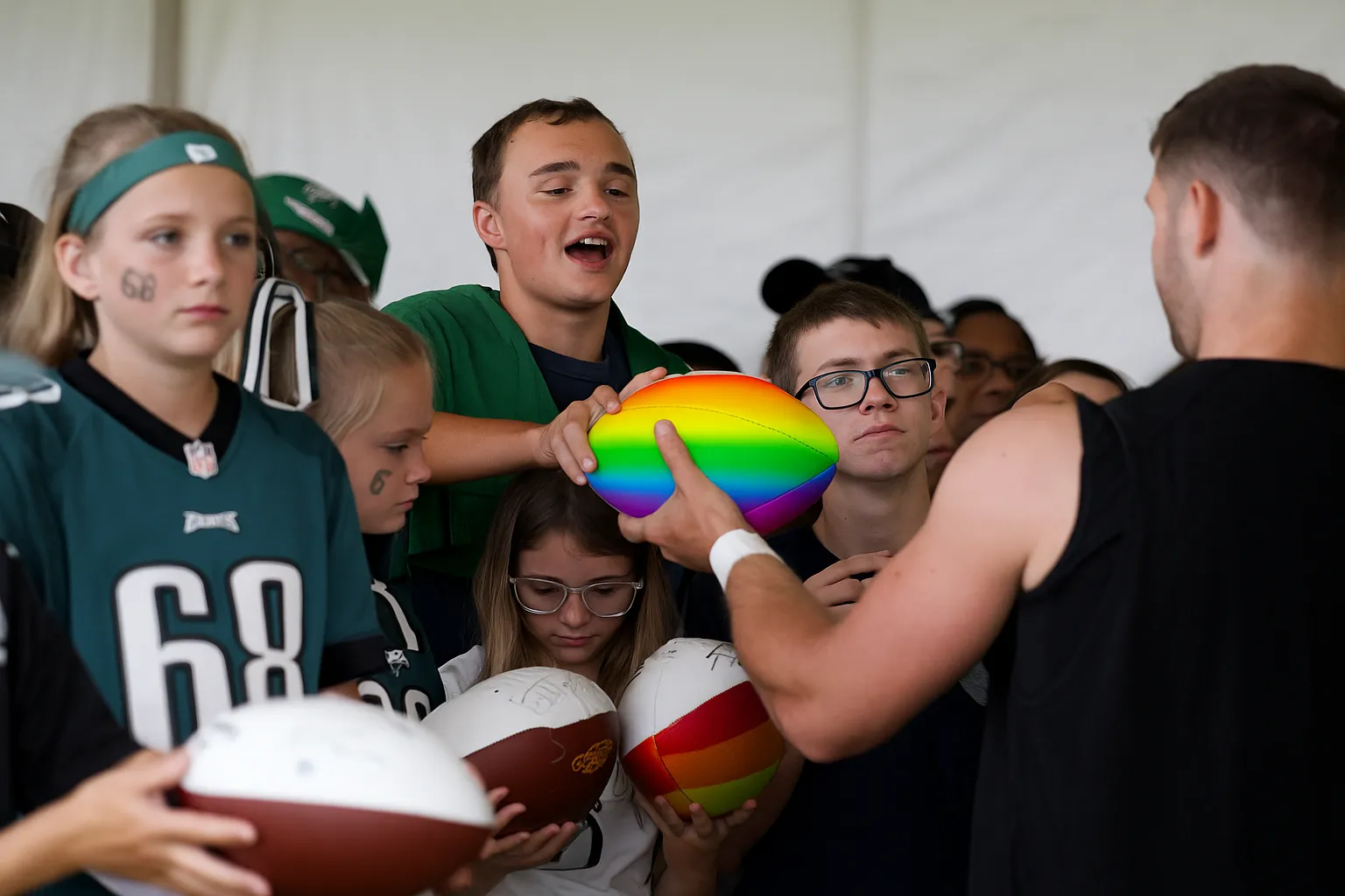 Eagles Rookie Sparks Controversy at Training Camp After Refusing to Sign LGBT-Themed Football